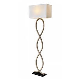 Vintage style creative braided light 161cm 63" floor lamp with fabric lampshade for hotels