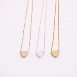 18K Gold Silver Plated Pendant necklace Flat bottom solid love necklace the gift to women193j