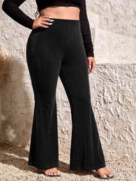 Avrupa ve Amerikan artı boyutu Kadınlar Modaya uygun Pantolon Yüksek Bel Elastik Bel Bandı Günlük ve işe gidip gelme için uygun AST380882