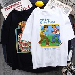 Men's T Shirts Classic Vintage 90s Tshirt Women Men Grim Evil Series Tops Nostalgia Scary Alien Supernatural Graphic Tee Hall303R