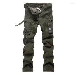 Men's Pants Cargo Top Military Multi Pocket Overalls Resistant Cotton Casual Pant Men Clothing Army Trousers TF008