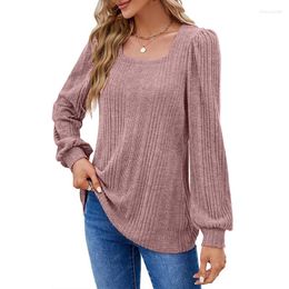 Women's Sweaters 2023 Autumn And Winter Comfortable Casual Product Square Neck Fashion Long Sleeve Pullover Top