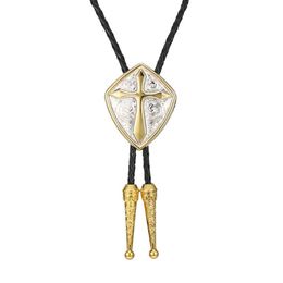 Neck Ties KDG Western Cowboy Zinc Alloy Two-color Cross BOLO Tie Shirt Accessories Men And Women Gift Items238Z