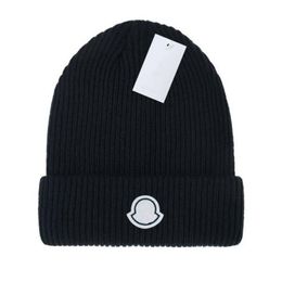 2022 Designer Winter Knitted Beanie Woollen Hat Women Chunky Knit Thick Warm faux fur pom Beanies Hats Female Bonnet Beanie Caps 11242m