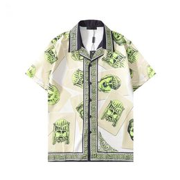 23ss Designer Shirt Mens Button Up Shirts print bowling shirt Hawaii Floral Casual Shirts Men Slim Fit Short Sleeve Dress Hawaiian215k