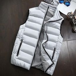 Duck Down Vest Men Winter Sleeveless Jacket Men 5xl Ultralight White Slim Vest Mens Windproof Warm Waistcoat Size218q