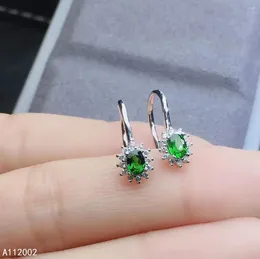 Dangle Earrings KJJEAXCMY Fine Jewellery Natural Diopside 925 Sterling Silver Women Support Test Elegant