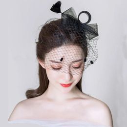 Bandanas Hair Accessories Women Clips Fascinator Hats Mesh Headband Charming Fascinators Women's