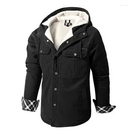 Men's Jackets Winter Jacket Plus Velvet Thickening Keep Warm Overcoat Casual Loose Cotton For Men Bomber Windbreaker