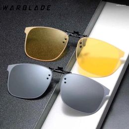Sunglasses Polarised Clip On Men Car Driver Goggles Anti Glare Women Night Vision Lens Pochromic Glasses Interior Accessories