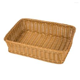 Dinnerware Sets Storage Basket Clear Plastic Pots Simulated Rattan Woven Baskets Bread Towel Rack Pp