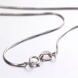 whole 6Sizes Available Real 925 Sterling Silver Necklaces Slim Thin Snake Chains Necklace Women Chain Kids Girls Jewelry 14-32255i