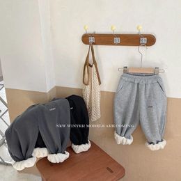 Trousers Plus Velvet Boys Sports Pants Children Clothes Thickening Casual Kids Winter For Toddlers Snowball