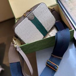 man crossbody bag designer Bag Camera Handbag Fashion printing Letter Purse Genuine Leather Patchwork Striped ShoulderStrap Zipped Clutch Wallet handbags