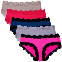 High quality women underwear set 5pcs pack panties for women solid Colour smooth female briefs row rise new ladies panties 2020292z