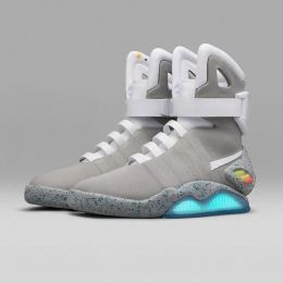 sapatos tamanho grande us 13 botas designer autêntico air mag de volta para o futuro tênis marty mcfly led sapatos iluminação acima mags sneake mens sapatos tênis homens tênis não