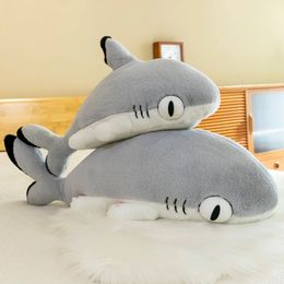 Plush Dolls 130cm Cute Soft Shark Cat Plush Toys Office Nap Stuffed Animal Pillow Home Comfort Cushion Christmas Gift Doll for Kids Girl 231013