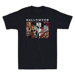 Men's T-Shirts Happy Halloween With Scary Stuff Gift Shirt Vintage T-Shirt Men Loose T Printed Plus Size Graphic Tshirt283O