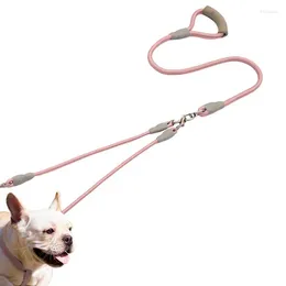 Dog Collars Walking Leash 360 Swivel Training 2 Traction Ropes Durable With Comfortable Handle