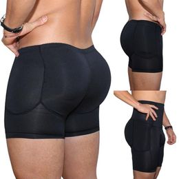 Mens Boxers Underpants Underwear Black Padded Butt Enhancer Booty Booster Molded Boyshort Underwear Boxer S-3XL 3xl2274