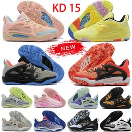 Men KD 15 XV Durant Basketball Shoes With Box Men 15s Local Warehouse panda Psychic Purple Aunt Pearl Refuge My Roots Aimbot kyrie shoe Sports Sneakers