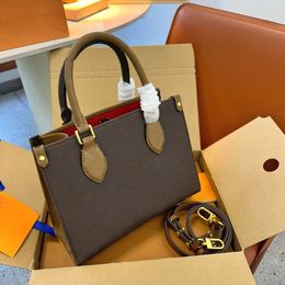 Luxury Designer Classic Tote handbag with Original Hardware Mini Leather Shopping Bag