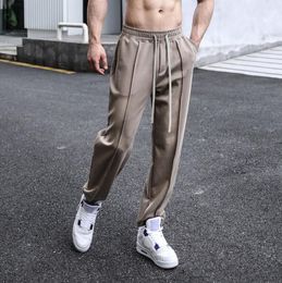 2023 novas calças masculinas marca designer co marca figuras religiosas grande v pintado à mão impresso puro algodão terry calças casuais leggings calças de jogging para homens e mulheres
