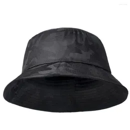 Berets Men Hat Panama Black Bucket Outdoor Sun Protection Hats For Hiking Climbing Fisherman Hip Hop Cap Male Fishing