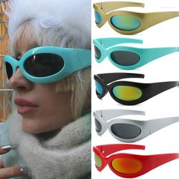 Sunglasses 2023 Fashion Y2K Girls Oversized Thick Frame Sports Cycling Sun Glasses Men's Driving Shades UV400 Eyewear