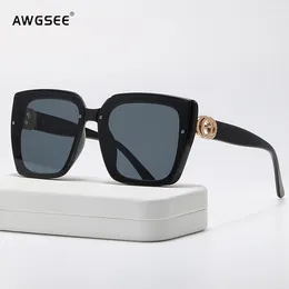 Sunglasses Fashion Oversized For Women Designer European And American Gradient UV Resistant Glasses Frame