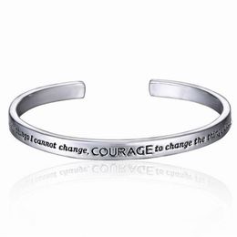 New Serenity Prayer Silver Plated Bracelet In A Gift Box Love For Women203G