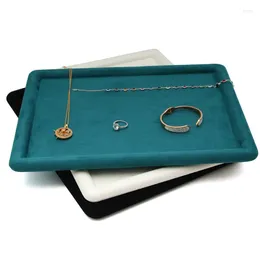 Jewelry Pouches SML Ring Necklace Case Luxurious Colors Selection Tray White Microfiber Flannel Box Showcase Display