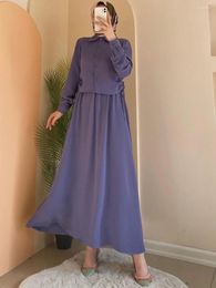 Ethnic Clothing Muslim Arabic Dubai Blazer Abayas For Women Office Work Robe Femme Musulmane Arabes Preyer Sets Shirt Dress Suits