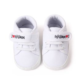 Spring/Autumn Newborn Baby Boy Girl Shoes LOVE PA PA & MAMA Cute First Walkers Infant Toddler Casual Cotton Sole Anti-slip Crawl Crib Shoes