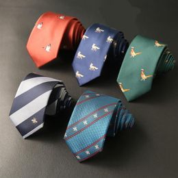 7cm Men's Tie Jacquard Woven Cravatta Neck Ties for Man Bridegroom Business Necktie Shirt Corbatas Custom Logo300u