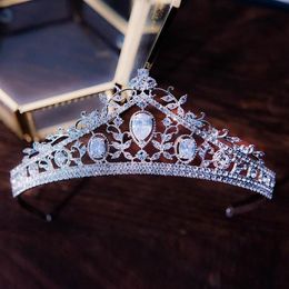 Autothings Hair Clips & Barrettes Luxury Crystal Bridal Tiaras Queen Princess Crowns Women Baroque Pageant Diadem Rhinestone Jewel2288