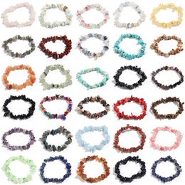 Strand Wholesale Women Jewelry Beach Style Natural Agat Crystal Crushed Irregular Women's DIY Stone Bracelet 7-8inch