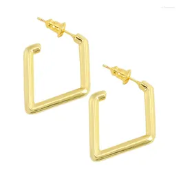 Hoop Earrings Ear Piercing Sud Earings Korean Fashion Geometric Charm Golden Earing Women Luxury Quality Lover Jewelry Accessory