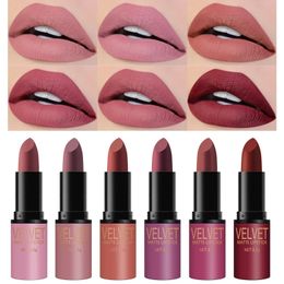 Lip Pencils LANGMANNI 6 Colors/Box Nude Velvet Lipstick Kit Lips Makeup Cosmetics Cream Matte Lip Stick Set Waterproof Silky Lip Balm Pencil 231013