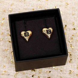 2023 Luxury quality charm small stud earring with pink and black Colour design in 18k gold plated have stamp box PS4674A