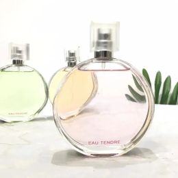 Brand Women Perfume Luxury Design Classic Style Pink EAU TENDRE 100ml Women Perfume Lady Charming Sexy Fragrance long lasting