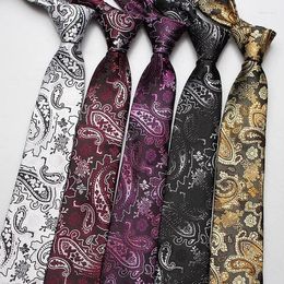Bow Ties Men Tie Casual Polyester Jacquard Cashew Flower Multicolor