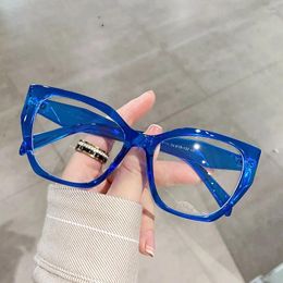 Sunglasses Anti Blue Light Glasses Cat Eye Eyeglasses Frame Brand Designer Oversized Optical Frames Clear