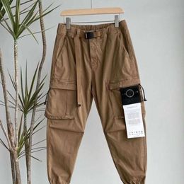Mens Y2K Cargo Pants Harajuku Hip Hop Print Multi-Pocket Overalls Punk Rock Wide Leg Pants Oversized Streetwear