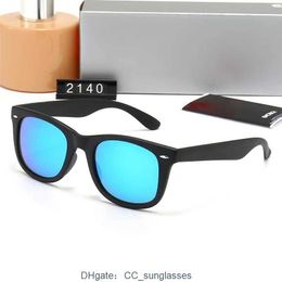 Wayfarer Luxury Square Sunglasses Men Women Acetate Frame with Ray Glass Lenses 2140 Sun Glasses for Malebl 23ss