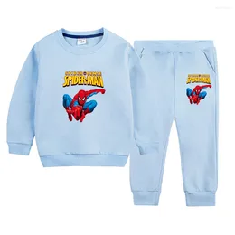 Clothing Sets Boys Casual Cartoon Hoodie Set Spring 2023 Kids Cotton Fashion Sports Two-piece Birthday Gift Outfit For And Girls
