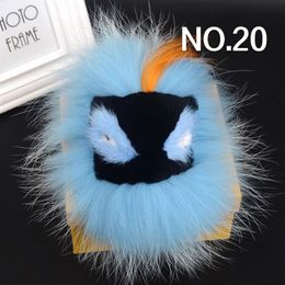 Fashion luxury designer cute lovely hand made fur little moster handbag charm car keychain 40 models295n