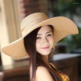 Wide Brim Hats Hat Summer Sunshade Women Beach Holiday Sun Straw Protection Cool Cap Fashion And Beautiful Visors Caps