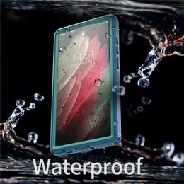 3 in 1 IP68 Waterproof Transparent Phone Case for Samsung Galaxy S23 Ultra Lanyard Outdoor Full Protective Rugged Armour Clear Shell Supporting Wireless Charging