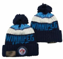 Luxury beanies Winnipeg Beanie Hockey designer Winter Bean men and women Fashion design knit hats fall Woollen cap letter jacquard unisex warm skull Sport Knit hat a0